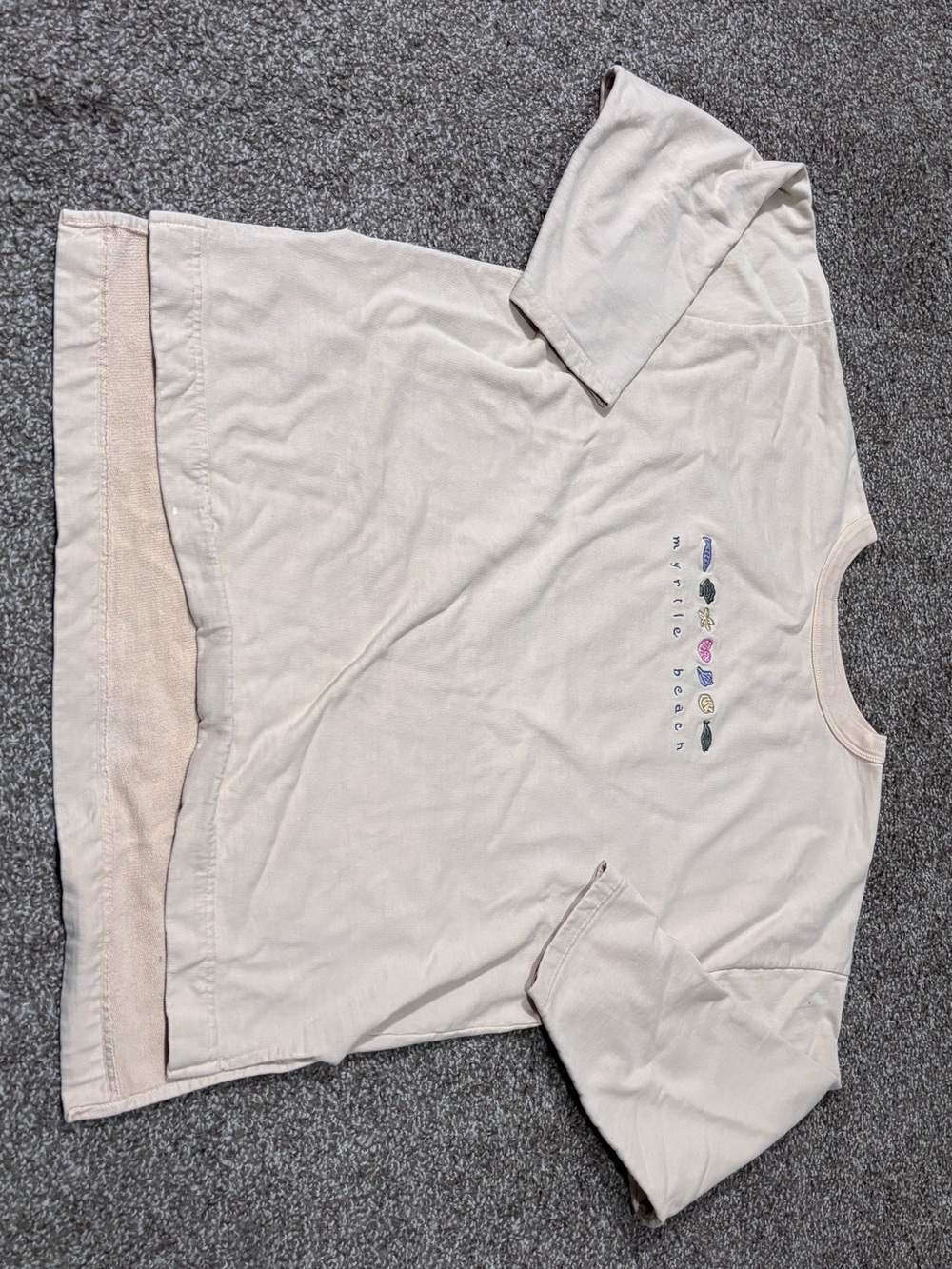 Beach Graphic Lightweight Sweatshirt - Cream Color
